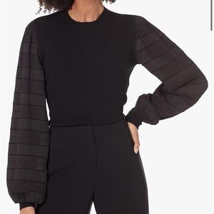 Club Monaco women’s balloon sleeve sweater, S, black